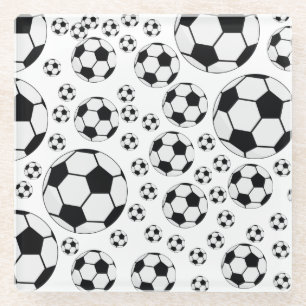 Klassische Fußballgrafik Traditioneller Sportfan Glasuntersetzer