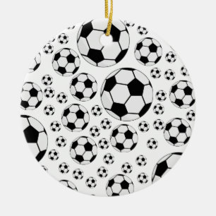 Klassische Fußballgrafik Traditioneller Sportfan Keramik Ornament