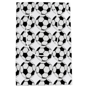 Klassische Fußballgrafik Traditioneller Sportfan Mittlere Geschenktüte