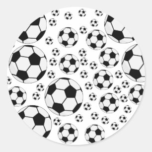 Klassische Fußballgrafik Traditioneller Sportfan Runder Aufkleber