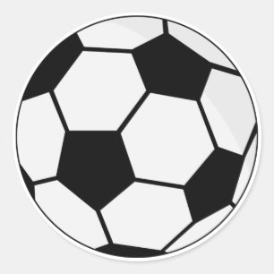 Klassische Fußballgrafik Traditioneller Sportfan Runder Aufkleber