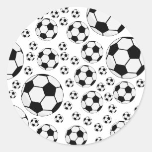 Klassische Fußballgrafik Traditioneller Sportfan Runder Aufkleber