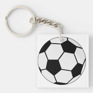 Klassische Fußballgrafik Traditioneller Sportfan Schlüsselanhänger