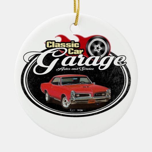 Klassische Garage des Auto-GTO Keramik Ornament (Vorne)