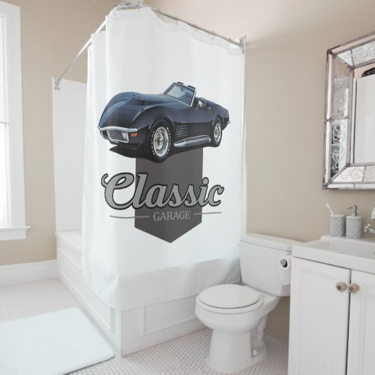 Klassische Garage Korvette Duschvorhang (Beispiel)