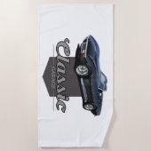 Klassische Garage Korvette Strandtuch (Vorderseite)