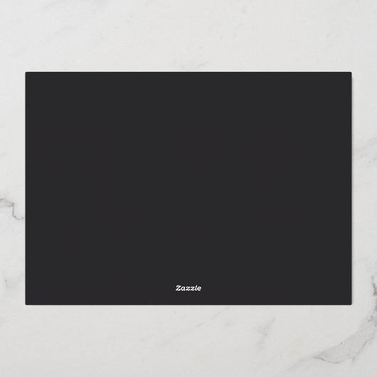 Klassische, Geblüht Monogramm-Save the Date-Karte Folieneinladung (Rückseite)