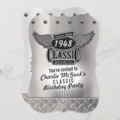 Klassische Geburtstags-Party Einladung nach Maß (Vorne/Hinten)