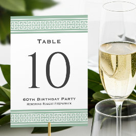 Klassische Geburtstagspartei formale grüne Sitte Tischnummer