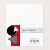 Klassische geklappte Rufkarte Visitenkarten (Außenseite Aufgefaltet)