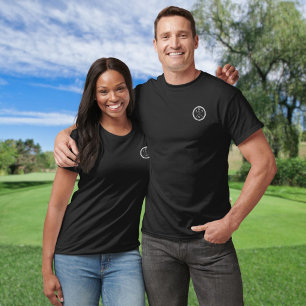 Klassische gekreuzte Golfschläger-Monogramm-Initia T-Shirt