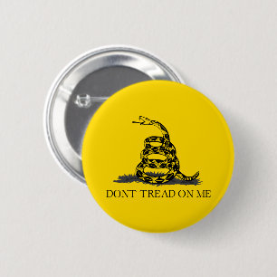 Klassische gelbe Gadsden-Flagge Don't Tread on Me Button