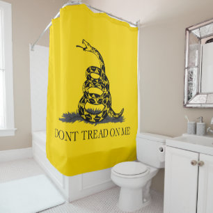 Klassische gelbe Gadsden-Flagge Don't Tread on Me Duschvorhang