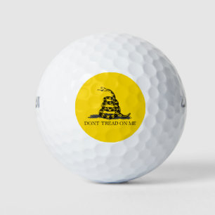 Klassische gelbe Gadsden-Flagge Don't Tread on Me Golfball