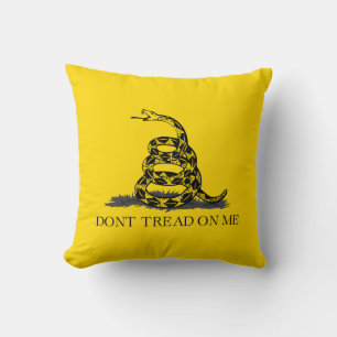 Klassische gelbe Gadsden-Flagge Don't Tread on Me Kissen