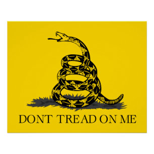 Klassische gelbe Gadsden-Flagge Don't Tread on Me Poster