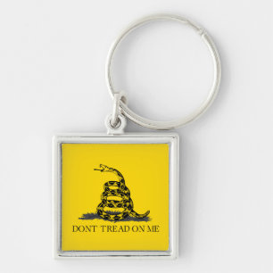 Klassische gelbe Gadsden-Flagge Don't Tread on Me Schlüsselanhänger