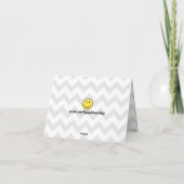 Klassische gelbe Happy Face Custom Note Card Karte (Rückseite)