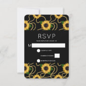 Klassische gelbe Sonnenblumen Stilvolle Pattern Ho RSVP Karte (Vorderseite)