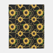 Klassische Gelbe Sonnenblumen Stilvolles Muster au Fleecedecke (Vorderseite)