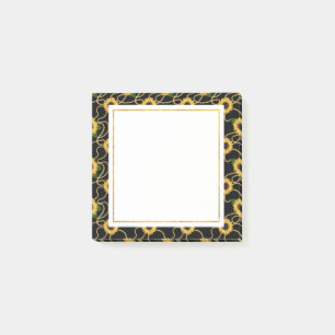 Klassische Gelbe Sonnenblumen Stilvolles Muster au Post-it Klebezettel