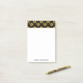 Klassische Gelbe Sonnenblumen Stilvolles Muster au Post-it Klebezettel (Auf Schreibtisch)