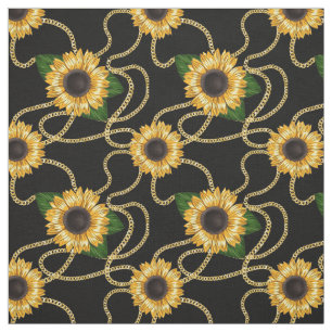 Klassische Gelbe Sonnenblumen Stilvolles Muster au Stoff