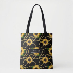 Klassische Gelbe Sonnenblumen Stilvolles Muster au Tasche