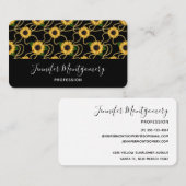Klassische Gelbe Sonnenblumen Stilvolles Muster au Visitenkarte (Vorne/Hinten)