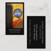 Klassische Gelbe und schwarze Automotive Visitenkarte (Vorne/Hinten)