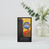 Klassische Gelbe und schwarze Automotive Visitenkarte (Stehend Vorderseite)