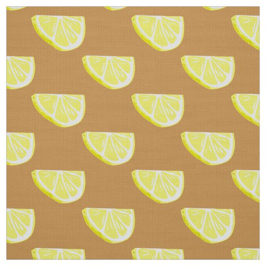 Klassische gelbe Zitronenfrucht-Slice-Muster Stoff (Muster)