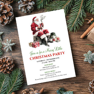 Klassische gemütliche Weihnachtsszene-Party-Einlad Einladung