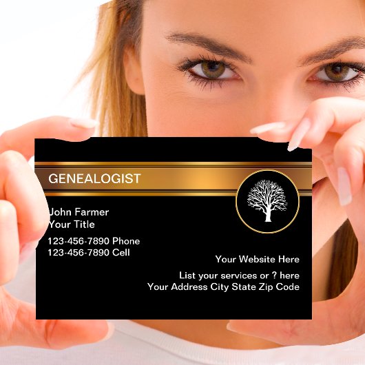 Klassische Genealogische Visitenkarten Visitenkarte