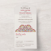 Klassische geometrische Mandala-Muster All In One Einladung (Innen Boden)