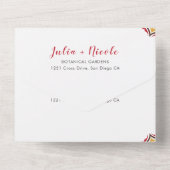 Klassische geometrische Mandala-Muster All In One Einladung (Rückseite)