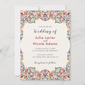 Klassische geometrische Mandala-Muster Einladung (Vorderseite)