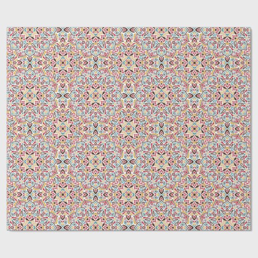 Klassische geometrische Mandala-Muster Geschenkpapier (Flach)