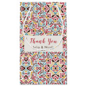 Klassische geometrische Mandala-Muster Kleine Geschenktüte (Rückseite)