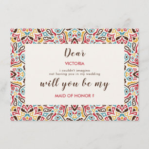 Klassische geometrische Mandala-Muster Menükarte