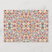 Klassische geometrische Mandala-Muster Menükarte (Rückseite)