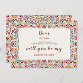 Klassische geometrische Mandala-Muster Menükarte (Vorne/Hinten)