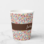 Klassische geometrische Mandala-Muster Pappbecher (Vorderseite)