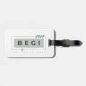 Klassische Gepäckmarke Gepäckanhänger (Rückseite horizontal)