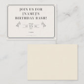 Klassische Gerahmte Geburtstagskarte Begleitkarte (Vorne/Hinten)