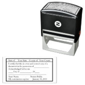 Klassische Gerahmte Notar-Briefmarke Permastempel (Beispiel)