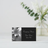 Klassische Geschäftskarte der grauen Blume Visitenkarte (Stehend Vorderseite)