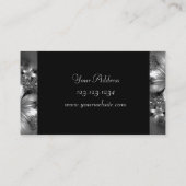 Klassische Geschäftskarte der grauen Blume Visitenkarte (Rückseite)