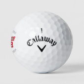 Klassische Geschenke für rote und graue Varsity Gr Golfball (Logo)