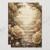 Klassische geschiedene Eltern Hochzeitseinladungen Einladung (Vorne/Hinten)